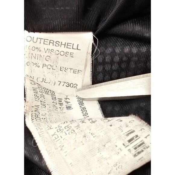 Zara Blouson Mini Dress Viscose Knit Polka Dot Navy Minimalist Office Casual M - Picture 8 of 13